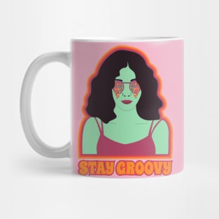 Cool Girl says Stay Groovy Mug